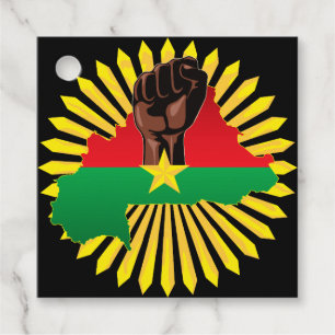 Etiquetas Para Lembrancinhas Mapa do Burkina Faso, Bandeira e Resistência à Rev