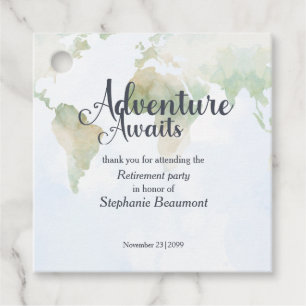 Etiquetas Para Lembrancinhas Mapa Mundial da Aventura Espera Festa de Aposentad