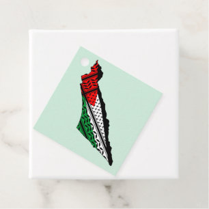 Etiquetas Para Lembrancinhas Mapa Palestino que Bandeira e Padrão Keffiyeg