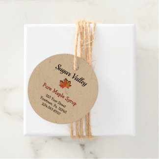 Etiquetas Para Lembrancinhas Maple Leaf Cutout Round Maple Syrup Hang Tags