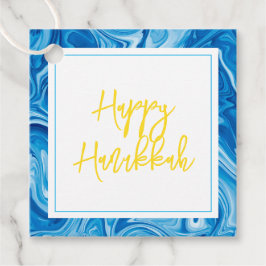 Etiquetas Para Lembrancinhas Marbelized Paint Swirl Art Holiday Happy Hanukkah