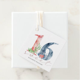 Etiquetas Para Lembrancinhas marca d'água floral doce 16 favorito