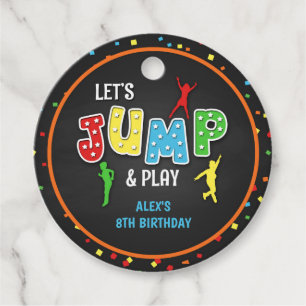 Etiquetas Para Lembrancinhas Marca de Favor de Aniversário do Dia de Trampolin