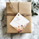 Etiquetas Para Lembrancinhas Marca de Favor do Casamento Floral do Boho Fall<br><div class="desc">Adicione um toque pessoal para seus favores e presentes de casamento com este elegante obrigado de casamento floral que você coloca. Apresentando rosas de aquarela pintados manualmente e folhagem em tons de mancha quente, pêssego e ameixa, emparelhados com um roteiro gracioso, essa etiqueta é na moda e eterno. Personalizáveis com...</div>