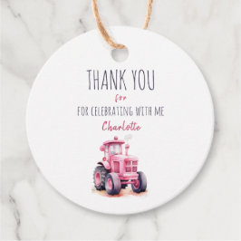 Etiquetas Para Lembrancinhas Marca de Favor do Círculo de Aniversário do Trator