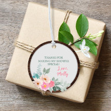 Marca de Favor do Partido Rustic Floral Chá de fra