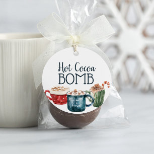 Etiquetas Para Lembrancinhas Marca de Presente de Bomba de Chocolate Quente