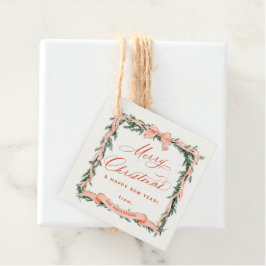 Etiquetas Para Lembrancinhas Marca de presente de Natal da GARLAND da NATAL