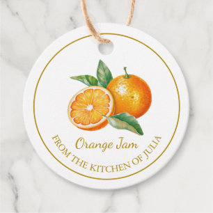 Etiquetas Para Lembrancinhas Marca Simples Laranja Jam Hang Tag l Branco