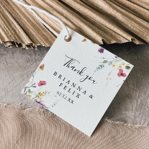 Etiquetas Para Lembrancinhas Marcações de Favor do Casamento Floral Selvagem Co
