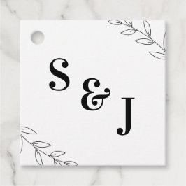 Etiquetas Para Lembrancinhas Marcações de Favoritos de Casamento de Folha Mínim