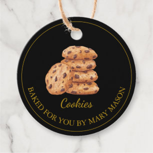 Etiquetas Para Lembrancinhas Marcações de Favoritos de Cookies Homemade Preto