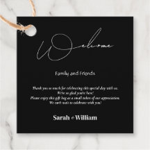 Marcações de Favoritos de Presente Preto e Branco 