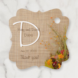 Etiquetas Para Lembrancinhas Marcador de Favor de Casamento de Flores de Outono