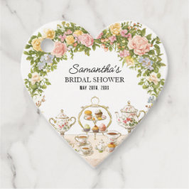 Etiquetas Para Lembrancinhas Marcador de Favor de Chá de Noiva em Formato de Co