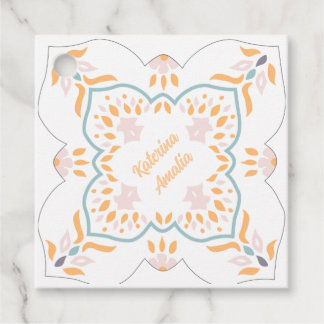 Etiquetas Para Lembrancinhas Marcador de Favor Seaside Mosaic