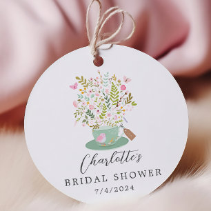 Etiquetas Para Lembrancinhas Marcador de Presente de Chá Floral Encantador para