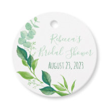 Marcadores de Favor de Chuveiro de Noiva com Eucal