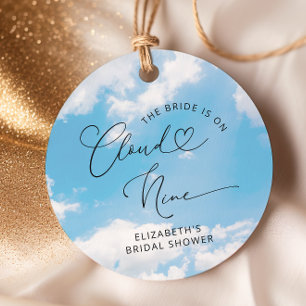 Etiquetas Para Lembrancinhas Marcadores de Favor de Chuveiro de Noiva On Cloud 