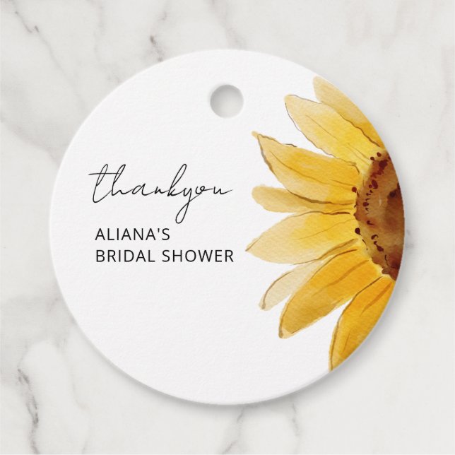 Etiquetas Para Lembrancinhas Marcadores minimalistas de agradecimento para chá  (Frente)