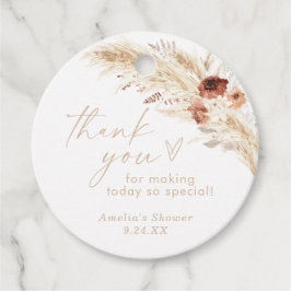 Etiquetas Para Lembrancinhas Marcas de Agradecimento Boho Beige para Chá de Noi
