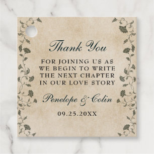 Etiquetas Para Lembrancinhas Marcas de Agradecimento de Casamento Vintage Elega