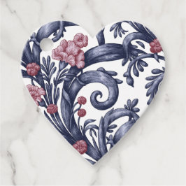 Etiquetas Para Lembrancinhas Marcas de Favor Art Nouveau Azul Rosa