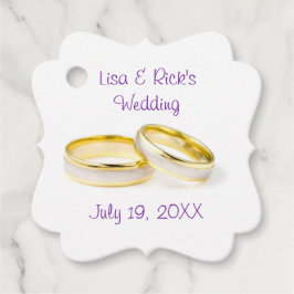 Etiquetas Para Lembrancinhas Marcas de Favor Clássicas de Alianças de Noivado