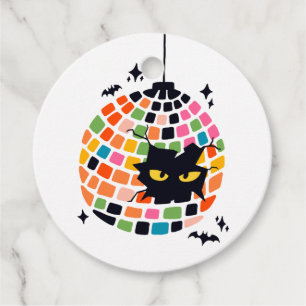 Etiquetas Para Lembrancinhas Marcas de Favor da Bola de Disco do Halloween