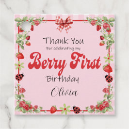 Etiquetas Para Lembrancinhas Marcas de Favor de Aniversário de Um Ano Berry Swe