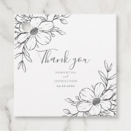 Etiquetas Para Lembrancinhas Marcas de Favor de Casamento com Desenho Floral Pr