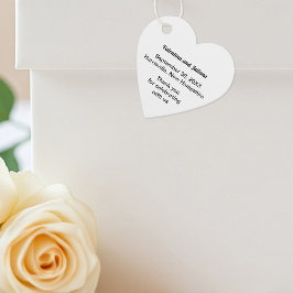 Etiquetas Para Lembrancinhas Marcas de Favor de Casamento em Forma de Coração P