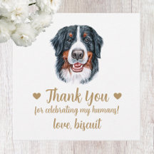 Marcas de Favor de Casamento Personalizadas de Cão