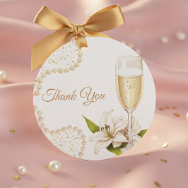 Etiquetas Para Lembrancinhas Marcas de Favor de Chá de Noiva Pérolas & Prosecco