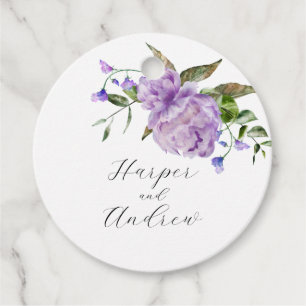 Etiquetas Para Lembrancinhas Marcas De Favor Do Casamento Floral Roxo Rústico