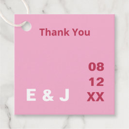 Etiquetas Para Lembrancinhas Marcas De Favor Do Casamento Moderno Magenta Rosa