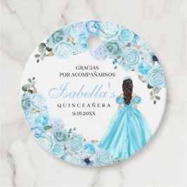 Etiquetas Para Lembrancinhas Marcas de Favor do Círculo de Quinceanera Floral C