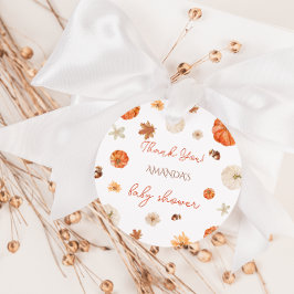 Etiquetas Para Lembrancinhas Marcas de Favor Floral Boho Outono Abóbora