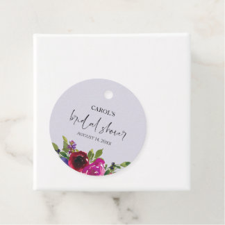 Etiquetas Para Lembrancinhas Marcas de Favor Floral de Aquarela Lavanda Empoeir