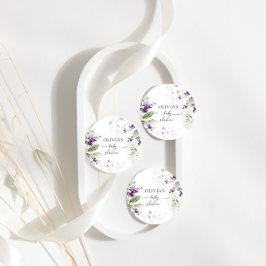 Etiquetas Para Lembrancinhas Marcas de Favor Lavanda Verde Roxo