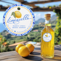 Marcas de Favor Personalizadas de Limoncello para 