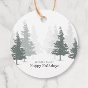 Etiquetas Para Lembrancinhas Marcas de Favoritos de Natal da Pine Forest