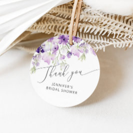 Etiquetas Para Lembrancinhas Marcas de lilás roxo de flores silvestres para lem