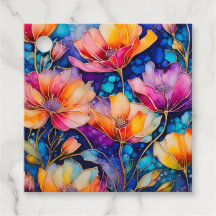 Marcas de Presente de Arte com Tinta Floral Colori