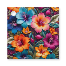 Marcas de Presente de Arte em Bordado Floral Color