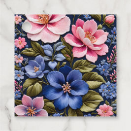 Etiquetas Para Lembrancinhas Marcas de Presente de Arte em Bordado Floral Color