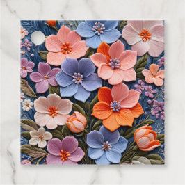 Etiquetas Para Lembrancinhas Marcas de Presente de Arte em Bordado Floral Color