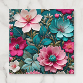 Etiquetas Para Lembrancinhas Marcas de Presente de Arte em Bordado Floral Color