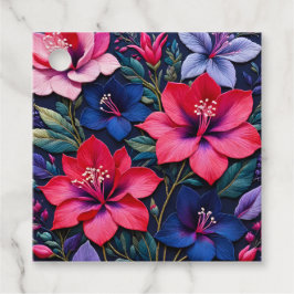 Etiquetas Para Lembrancinhas Marcas de Presente de Arte em Bordado Floral Color