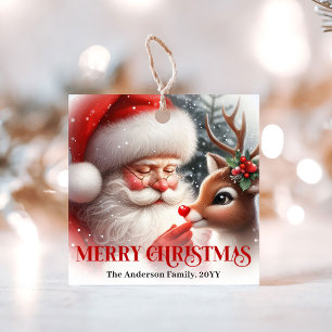 Etiquetas Para Lembrancinhas Marcas de Presente de Natal Festivas Santa Claus R